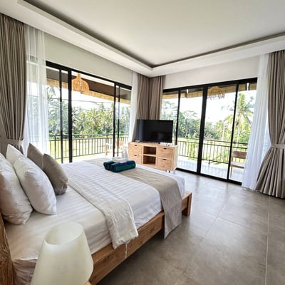 Rental of a new villa with jungle and rice field views, Ubud, Indonesia